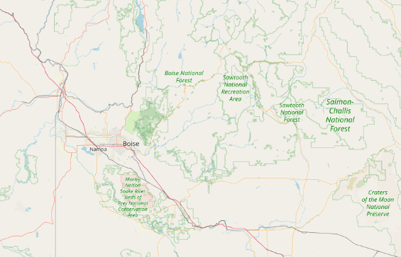 Map of Idaho