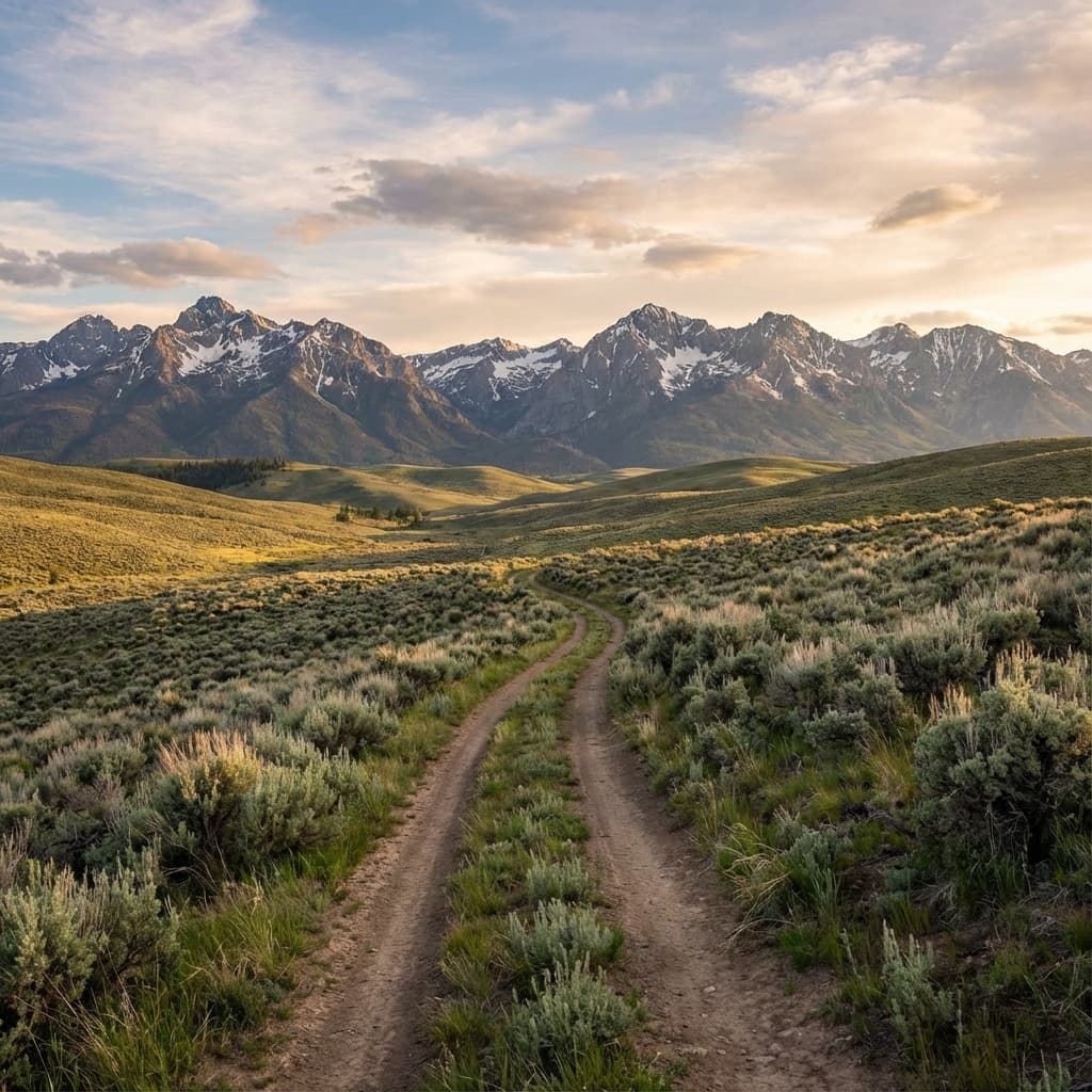 Expansive Idaho BLM land with sagebrush and distant mountains