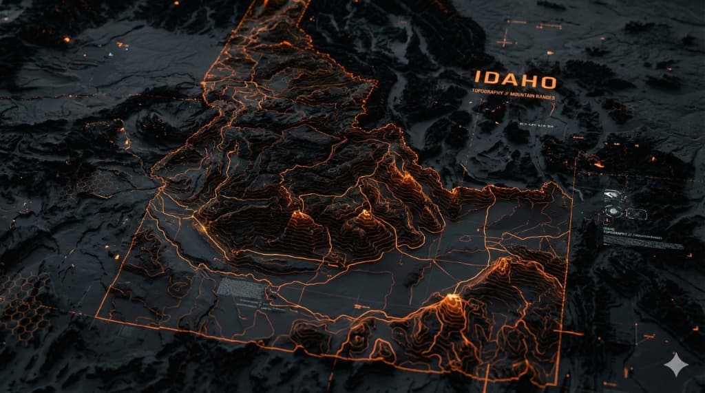 3D topographic map preview for Idaho Hunting Unit
